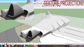 Tutorial Cara memproyeksikan tekstur ke bidang lengkung  Sketchup Texture projection tutorial [upl. by Kelam630]