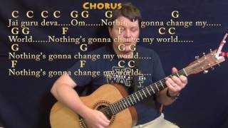 Across the Universe The Beatles Strum Guitar Cover Lesson in C with ChordsLyrics [upl. by Eb]