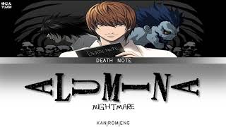 Death Note  Ending Full 1『Alumina』 by NIGHTMARE  Lyrics [upl. by Amo971]