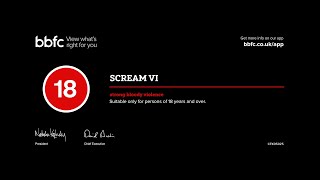 Scream VI 4K  BBFC Black Card [upl. by Enaelem25]