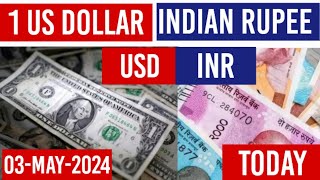 America Dollar in Indian Rupees USDINR Rate Today 03 MAY 2024 [upl. by Dlanger]