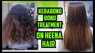 Challenge accepted Kerabond treatment on intense heena coated hair Kerabond treatmen on heena hair [upl. by Peadar204]