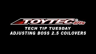 Tech Tip Tuesday  Boss 25 Coilover Adjustment [upl. by Anaitit]