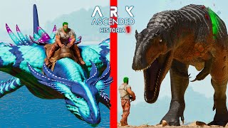 DRAGÓN DE MAR SUPERMUTANTE Y NUEVO DINOSAURIO DEPREDADOR MERAXES dinosaurios ARK Ascended Historia [upl. by Lihcox]