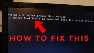 Reboot and Select proper Boot device or Insert Boot Media in selected Boot device [upl. by Hsirehc93]