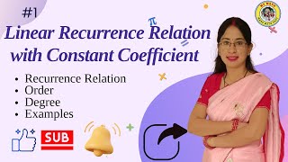 1 Recurrence Relation kya hai  Linear recurrence relation with constant coeff order  degree [upl. by Jaymie]