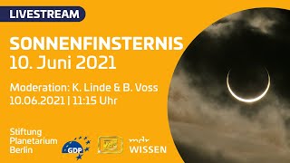 Die Sonnenfinsternis am 10 Juni 2021  LiveBeobachtung [upl. by Chew]