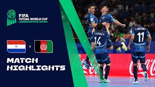 HIGHLIGHTS Paraguay v Afghanistan  FIFA Futsal World Cup Uzbekistan 2024 [upl. by Terrill]