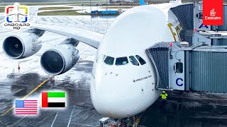 TRIP REPORT  14Hours Flight on Emirates A380  New York to Dubai  Emirates Airbus A380 [upl. by Eiramnaej]