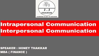 What Is Intrapersonal Communication amp Interpersonal Communication [upl. by Bullock]