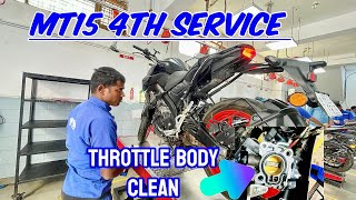 Finally Mt15 4th service done  secret of throttle body in mt15😱 Full Details [upl. by Pennebaker567]