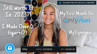 My First Month on OnlyFans  How Much I Made  Top 1  5 Figures  2023 [upl. by Nimzay735]