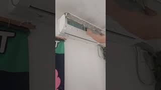 Air conditioner filter removal and installation process filter cleaning [upl. by Nahtaoj]