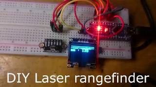 Diy laser rangefinder from VL53L0X oled and arduino [upl. by Jorin]