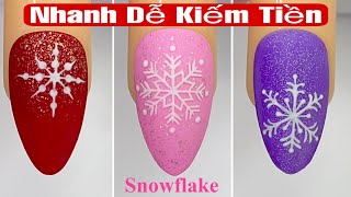 Top 3 Snowflake Nails Art Compilation For Beginner 💅 💖Holiday Nails Design 💝 New Nails [upl. by Salvatore]