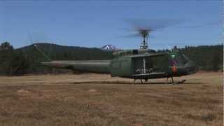 Panchos Huey 961  Vietnam War UH1H Huey Helicopter Taking Off Flying Landing [upl. by Carine922]