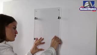 How to Wall Mount Acrylic Poster Holder  Discount Displays [upl. by Tik]