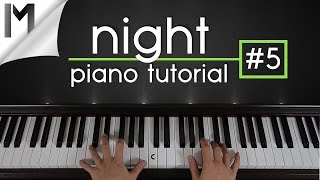 Night  Ludovico Einaudi  Piano Tutorial Part 56 [upl. by Norbie158]