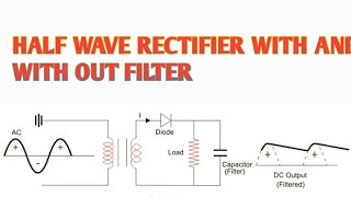 HALF WAVE RECTIFIER WITH AND WITH OUT FILTER [upl. by Nodnil]