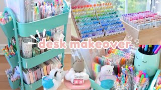 Desk  stationery organization makeover ✧･ﾟ⋆୨୧˚ [upl. by Atter979]