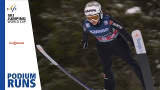 Juliane Seyfarth  Ladies Large Hill  Trondheim  RAW Air  2nd place  FIS Ski Jumping [upl. by Paradies]