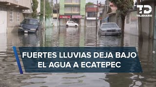 Ecatepec bajo el agua tras fuertes lluvias quottenemos 20 años con lo mismoquot acusan vecinos [upl. by Sexela]