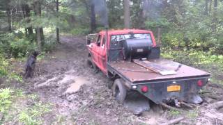 453t Detroit Diesel powered 78 Ford F250 vs mudhole [upl. by Eluj]