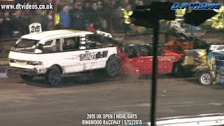 2015 UK Open  Banger Racing  Highlights  Ringwood Raceway [upl. by Veta]