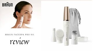 Testing the Braun Face Spa Pro epilator hair removal facial cleansing brush  Facial hair removal [upl. by Morse659]