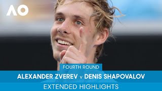 Alexander Zverev v Denis Shapovalov Extended Highlights 4R  Australian Open 2022 [upl. by Faxon]