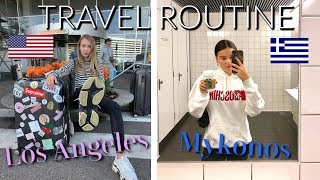 DE HEENREIS NAAR LOS ANGELES EN MYKONOS  ONZE TRAVEL ROUTINE [upl. by Maurizio55]