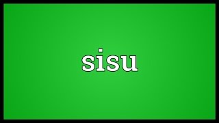 Sisu Meaning [upl. by Giralda]