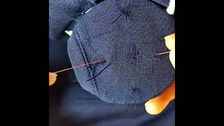 Stitch and thread to repair ripped clothes embroidery kawaiicraft [upl. by Aenat545]