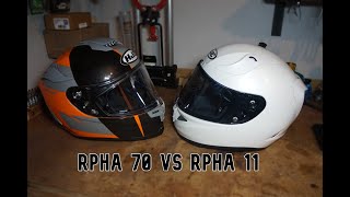 HJC RPHA 11 VS HJC RPHA 70  Which Helmets Best amp Differences Between Them [upl. by Esaj]