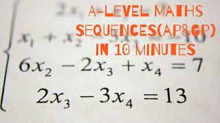 AlevelAS Maths sequences in 10 minutes [upl. by Issi]