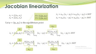 NCS  08  Jacobian linearization and near equilibrium point behavior of nonlinear systems [upl. by Iraj]