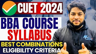 CUET 2024 BBA entrance exam syllabus New University list exam pattern complete details [upl. by Epoh]