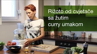 Recept za sirovi veganski ručak rižoto od cvjetače sa žutim curry umakom [upl. by Reich]