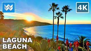 4K FIRST SUNRISE OF 2021  Laguna Beach California  New Year Scenic Walking Tour 🎧 [upl. by Armil]