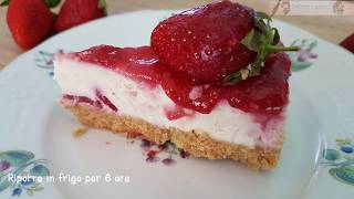 Cheesecake fragole e mascarpone senza gelatina [upl. by Skier598]