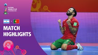 Argentina v Portugal  FIFA Futsal World Cup 2021  Match Highlights [upl. by Siuqram207]