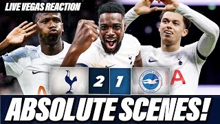 ABSOLUTE SCENES STOLE LIKE KELLY ROWLAND Tottenham 21 Brighton EXPRESSIONS REACTS FROM LAS VEGAS [upl. by Alveta]