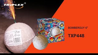 FAJERWERKI TXP448 BATERIA PETARD BOMBERGUY 6″ 450S F3 TRIPLEX FIREWORKS [upl. by Damarra]