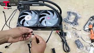 How to Assemble Cooler Master MasterLiquid ML240L V2 ARGB Liquid CPU Cooler  Tech Land [upl. by Tulley]