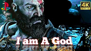 kratos tells atreus hes a god 4k60fps  god of war gameplay kratos godofwar [upl. by Spancake]