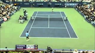 Djokovic saves 4 Match Points vs Federer  US Open 20102011 combined [upl. by Alet525]