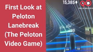 Peloton Lanebreak Bike Game  First look overview review and how to play the Peloton Video Game [upl. by Angy]