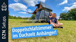 Doppelschlafzimmer im Mini Dachzelt Anhänger  Tomplan T750 mit iKamper Skycamp 20 [upl. by Carvey980]