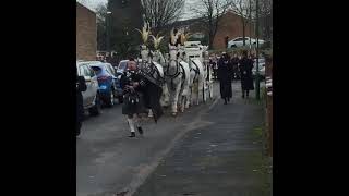 Flower of Scotland Funeral Procession  The Derbyshire Piper [upl. by Aynwad]