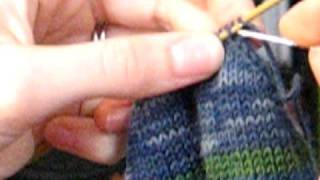 Kitchener Stitch To Close Sock Toe [upl. by Krahmer]